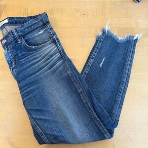 Moussy Faded Blue Ankle Jeans